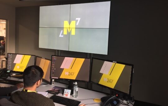 Video Wall at M247 Network Operations Centre