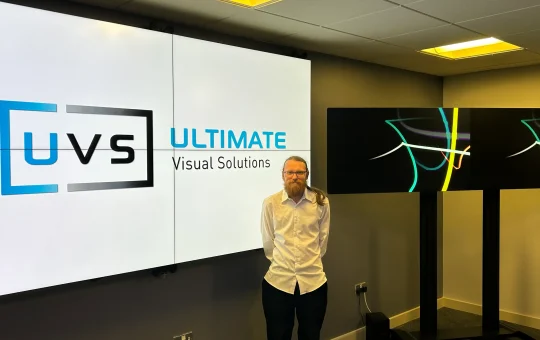 Matt in front of UVS screens