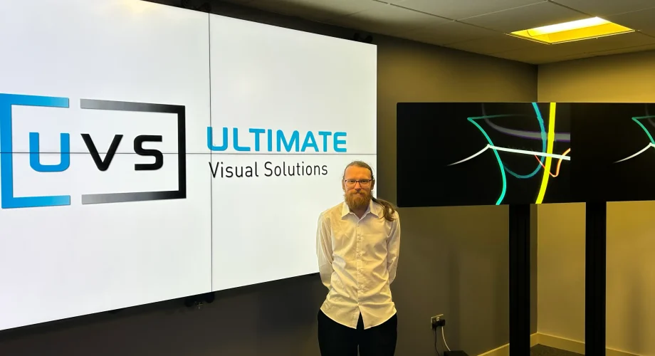 Matt in front of UVS screens
